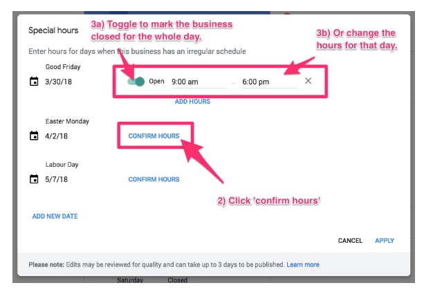 step by step Guide How to change google business hours?